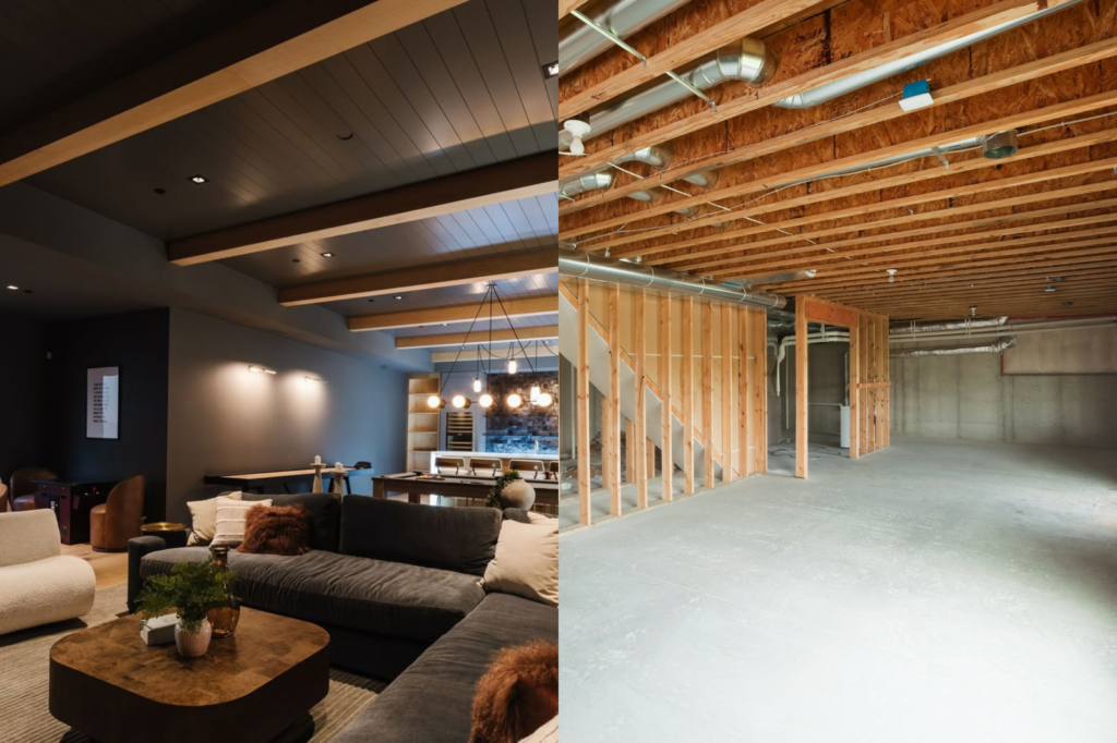 finished vs unfinished basement